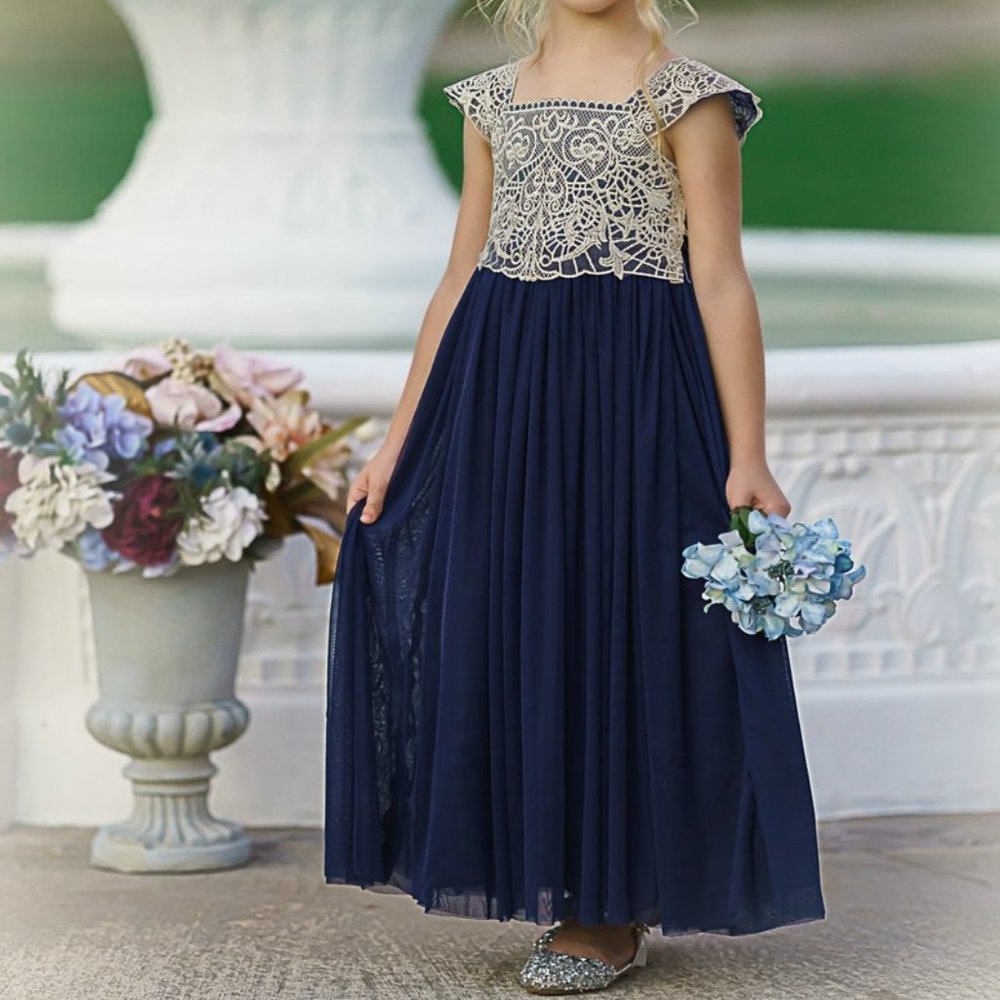 Think Pink Georgia Belle Navy Formal Dress Sz 5